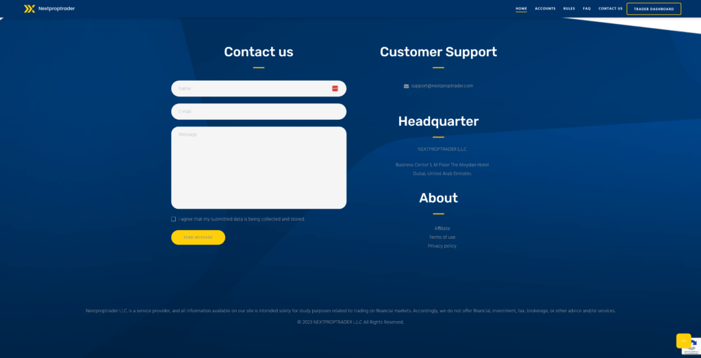 Support bei Nextproptrader